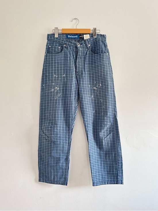 Levi's Other - Vintage Levi's  SilverTab Blue Check Relaxed Fit Men's pants 30x26